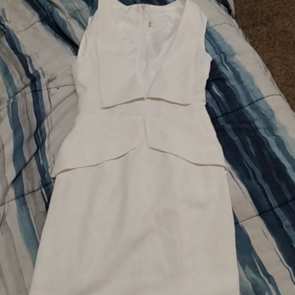 Very cute low cut white dress